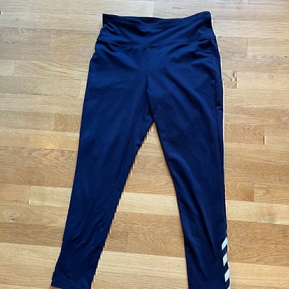 T by Talbots ON THE MOVE ANKLE LEGGINGS - Navy/White CHEVRON  S Zipper pocket - Picture 3 of 10